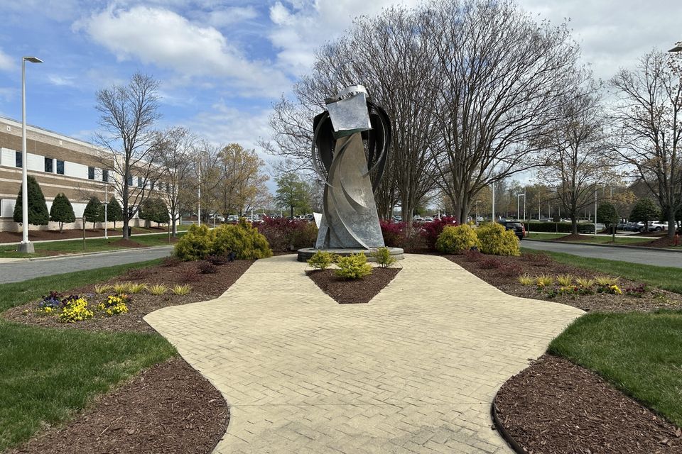Commercial landscaping crew servicing a Greensboro, North Carolina property.